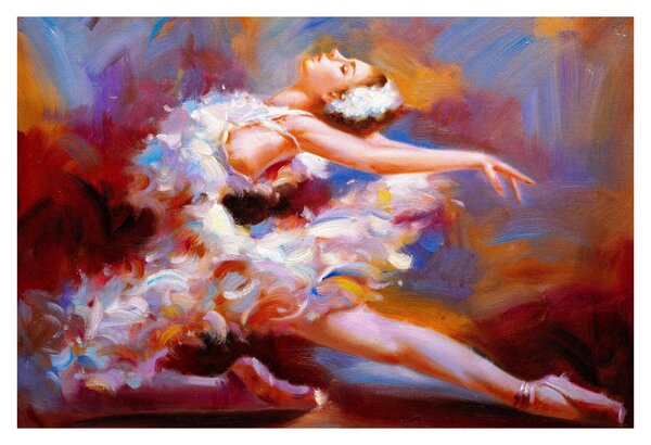 Tablou - Balerină,pictură (90x60 cm)