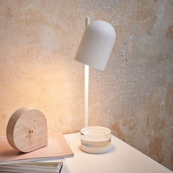 AYTM Lampa de masă Luceo, albă, Alb, Camera de zi / sufragerie, Metal, Design