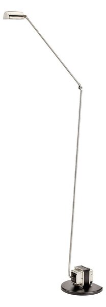 Lumina Daphine Lampă de podea cu LED 3.000K, nichel, reglabil, Gri, Studiu / Birou, Metal, Modern