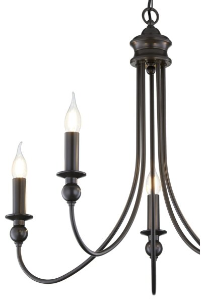 Jupiter 2172 - Candelabru suspendat pe lanț WERONA 5xE14/11W/230V negru