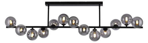 Schöner Wohnen DUBAI 14505-18 - Lustră LED pe tijă, 13xG9/3W/230V, negru/fumuriu