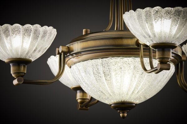 Jupiter 2131 - Lustră pe tijă CARMEN 5xE27/15W/230V bronz/patină