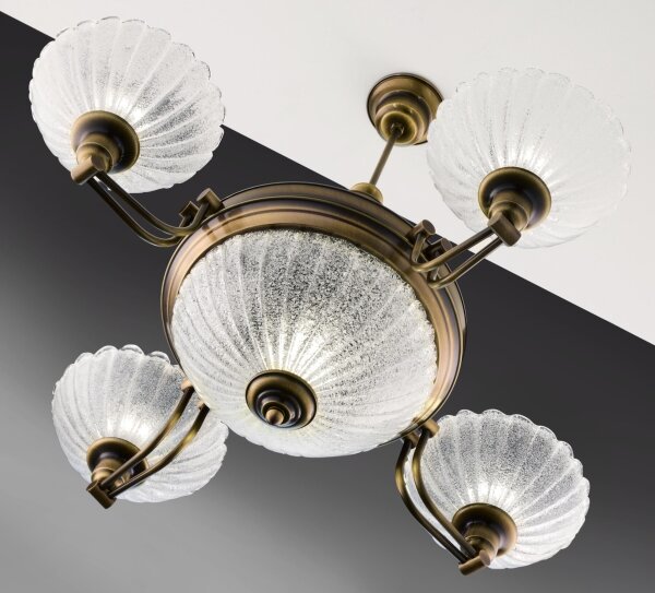 Jupiter 2131 - Lustră pe tijă CARMEN 5xE27/15W/230V bronz/patină