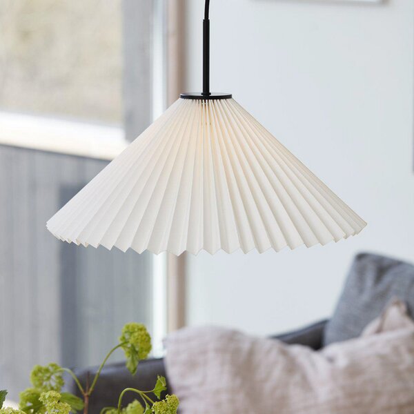 PR Home Lampă suspendată Polly, alb, Ø 45 cm, hârtie, reglabil, Alb, Camera de zi / sufragerie, Hârtie / Carton, Design