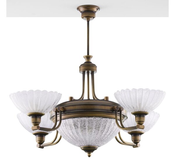 Jupiter 2131 - Lustră pe tijă CARMEN 5xE27/15W/230V bronz/patină