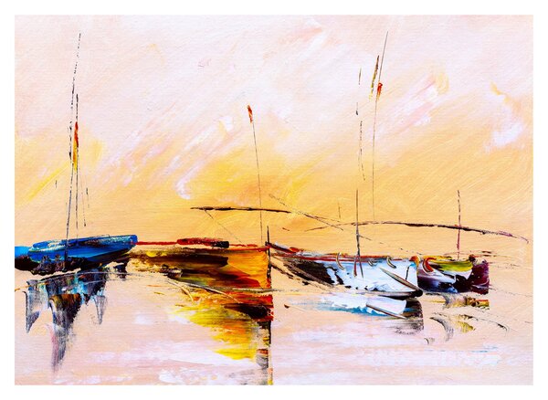 Tablou - Pictură barcă (70x50 cm)