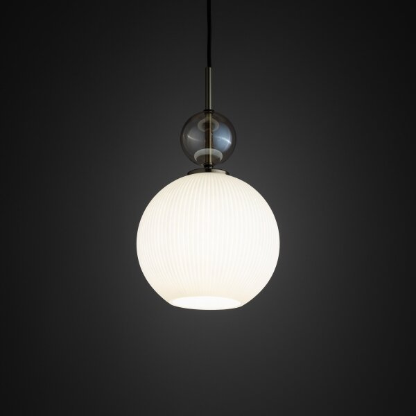 BRILAGI - Candelabru suspendat pe cablu OLIVIA 1xE27/15W/230V negru/fumuriu bej/alb