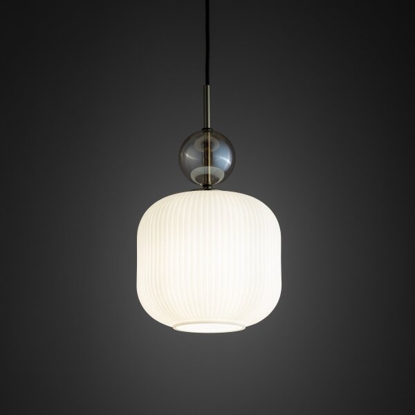 BRILAGI - Lustră pe cablu OLIVIA 1xE27/15W/230V negru/bej fumuriu/alb