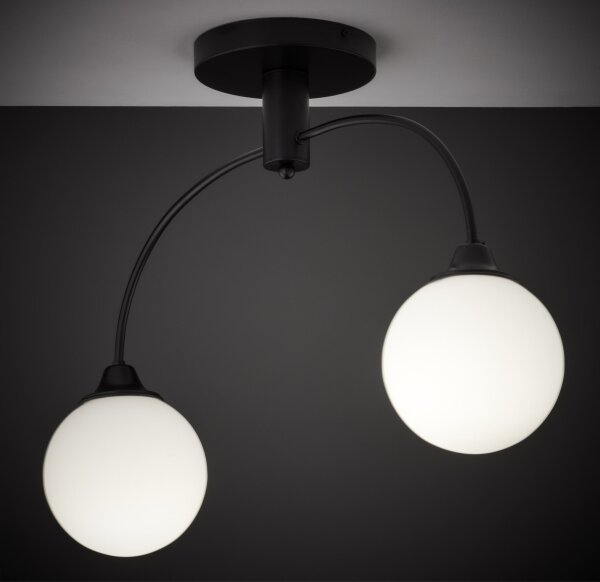 Jupiter 2170 - Lustra aplicată NOLA 2xE27/15W/230V neagră