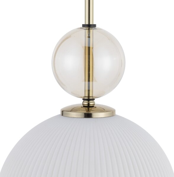 BRILAGI - Candelabru suspendat pe cablu OLIVIA 1xE27/15W/230V negru/fumuriu bej/alb
