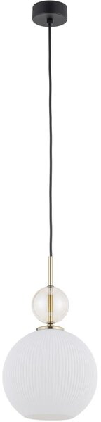 BRILAGI - Candelabru suspendat pe cablu OLIVIA 1xE27/15W/230V negru/fumuriu bej/alb