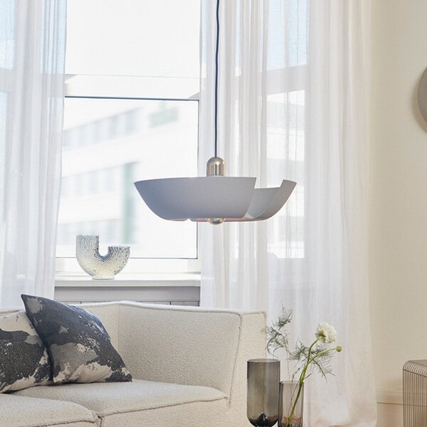 AYTM Lampă suspendată Cycnus, taupe, Ø 45 cm, aluminiu, E27, reglabil, Gri, Camera de zi / sufragerie, Aluminiu, Design
