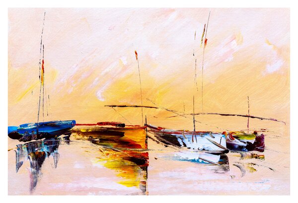 Tablou - Pictură barcă (90x60 cm)