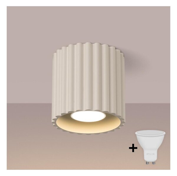 Spot LED SFERA 1xGU10/10W/230V, diam. 10 cm, crem - Brilagi