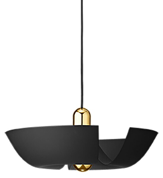 AYTM Lampa suspendată Cycnus, negru, Ø 45 cm, aluminiu, E27, reglabil, Negru, Camera de zi / sufragerie, Aluminiu, Design