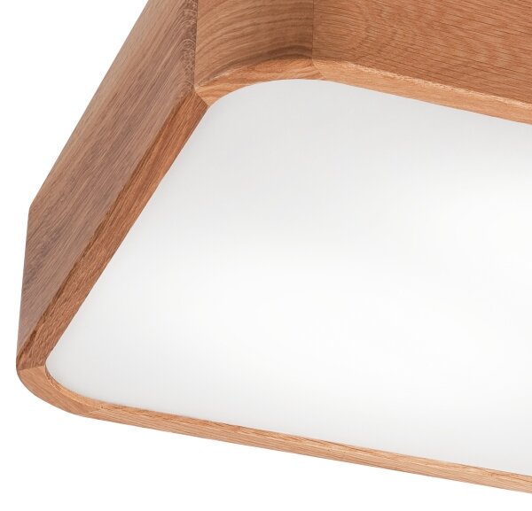 Plafonieră OAK SQUARE 2xE27/15W/230V 35x35 cm stejar