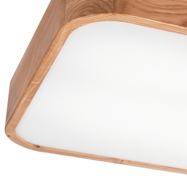 Plafonieră OAK SQUARE 4xE27/15W/230V 45x45 cm stejar