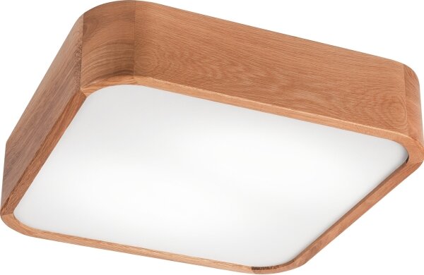 Plafonieră OAK SQUARE 2xE27/15W/230V 35x35 cm stejar