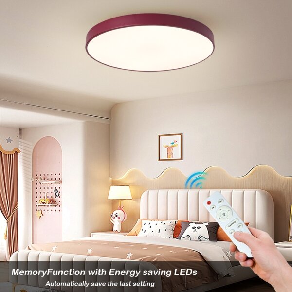 Brilagi-LED Plafonieră reglabilă POOL LED/60W/230V 3000-6000K 60 cm bordo + telecomandă