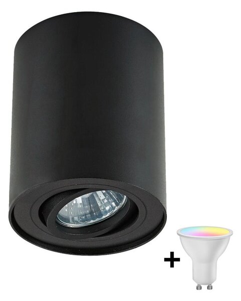 Zuma Line RONDOO 20038-BK-N - Spot LED RGBW dimabil 1xGU10/4,8W/230V, negru, cu telecomandă