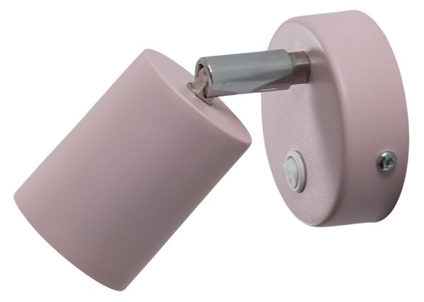 Luminex Spot de perete Fun, roz, 14 cm înălțime, reglabil, GU10, Roz / Rosé, Camera de zi / sufragerie, Metal, Modern