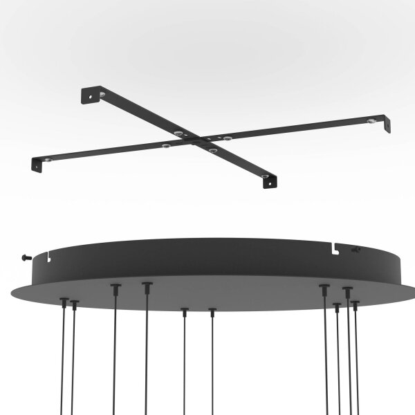 Eglo 390434 - Lustră LED dimmabilă pe cablu HORTUNAS 5xLED/5,8W/230V negru/fumuriu