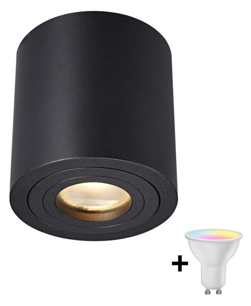 Zuma Line ACGU10-159-N - Spot LED RGBW dimerizabil 1xGU10/4,8W/230V IP44 negru+telecomandă