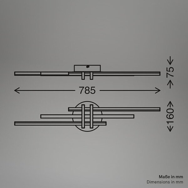 Brilo - Plafonieră LED TINKA, 21W, 230V, 3000K, cupru