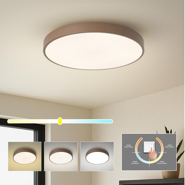 Brilagi - Plafonieră LED POOL LED/60W/230V 3000/4000/6000K 50 cm maro