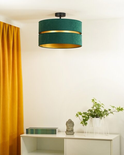 Lustră aplicată Duolla DUO 1xE27/15W/230V d. 40 cm verde/auriu