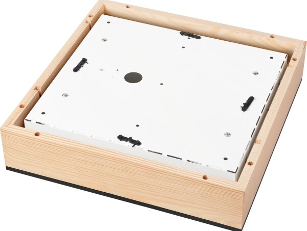Plafonieră NATURAL SQUARE 4xE27/15W/230V 39x39 cm pin/negru