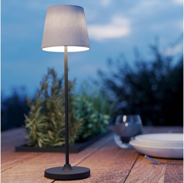 Eglo 75937 - Lampă de birou LED reîncărcabilă cu dimmer LEONERO LED/3,8W/5V 2000mAh neagră/cremă