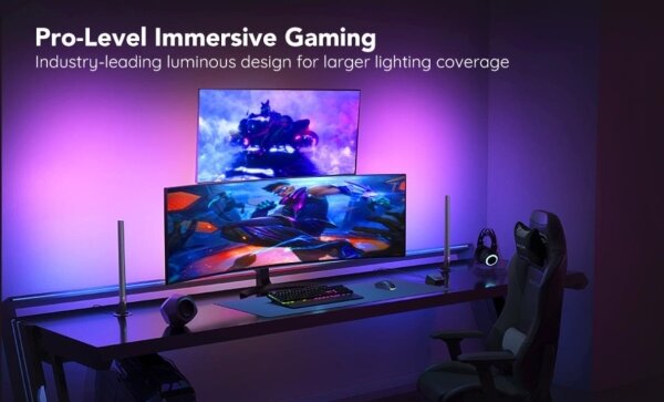 SET 2x panouri Smart Gaming Wi-Fi LED RGBIC Govee + Smart Dual + telecomandă