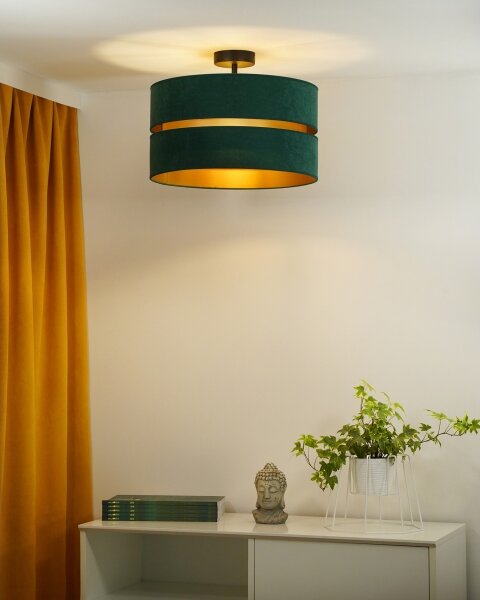 Lustră aplicată Duolla DUO 1xE27/15W/230V d. 40 cm verde/auriu