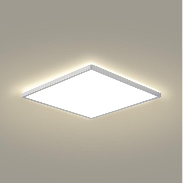 Brilagi - Plafonieră LED pentru baie ULTRA SLIM, 24 W, 230 V, 42x42 cm, argintie, IP54