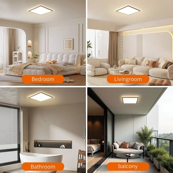 Brilagi - Plafonieră LED pentru baie ULTRA SLIM LED/24W/230V 42x42 cm roz auriu IP54