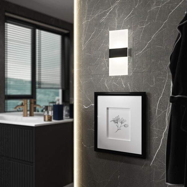FH Lighting Aplică de perete Magnetics LED reîncărcabilă, negru, 22,5 cm înălțime, reglabil, Negru, Camera de zi / sufragerie, Metal, Modern