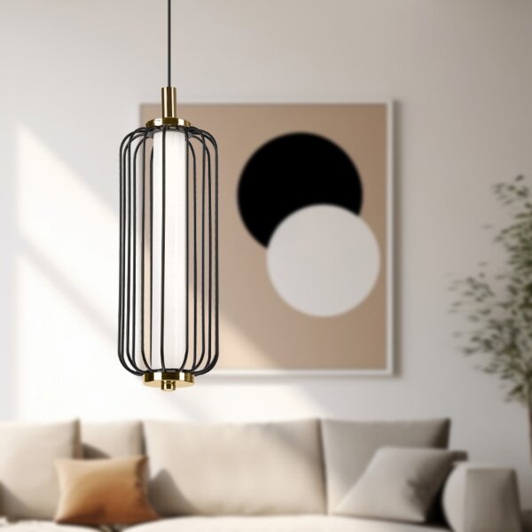 Lustră pe cablu BONNIE LED/15W/230V 3000K, negru
