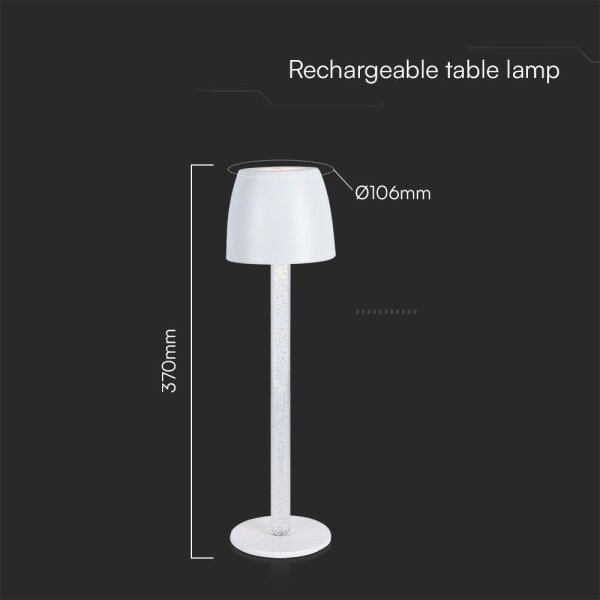 Lampă de birou LED încărcabilă, reglabilă, 3W, 5V, 3000K, albă