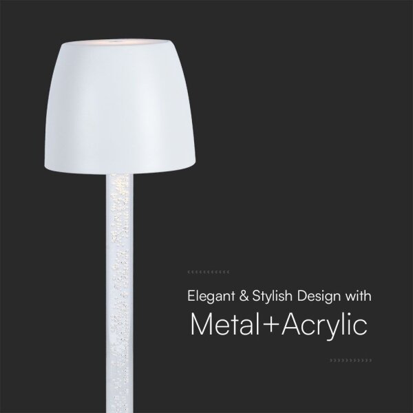Lampă de birou LED încărcabilă, reglabilă, 3W, 5V, 3000K, albă