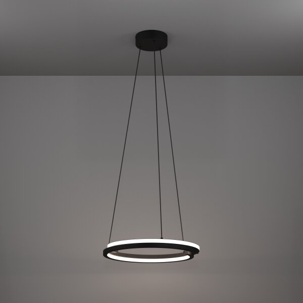 Eglo 901822 - Lustră LED reglabilă pe cablu MEZZOMONTE 2xLED/20W/230V negru + telecomandă