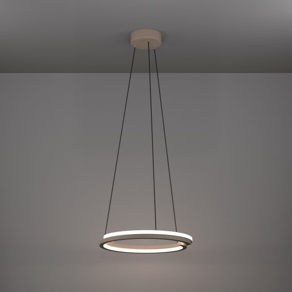 Eglo 901824 - Pendul LED dimabil MEZZOMONTE, 2xLED/20W/230V, bej + telecomandă