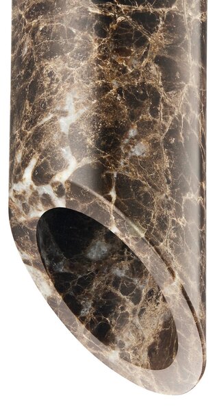 DESIGN BY US Lampă suspendată Marble Art, maro, marmură, înălțime 30 cm, Ø 5 reglabil, Maro / Rugină, Camera de zi / sufragerie, Marmură, Design