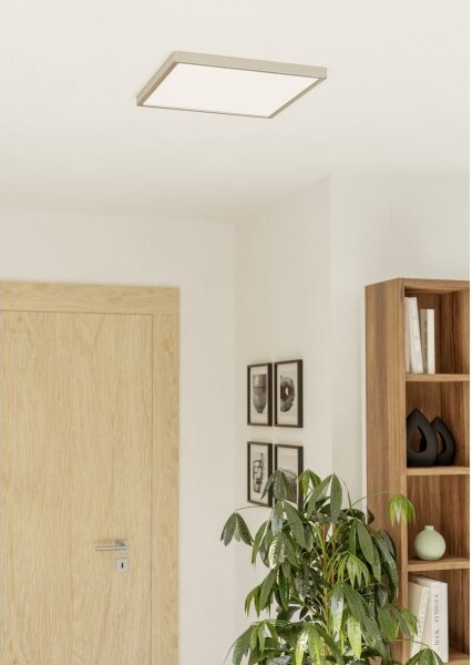 Eglo FUEVA-Z 901422-LED RGBW, plafonieră dimabilă cu sticlă fumurie, LED/17,8W/230V, 39x39cm, IP44, crom