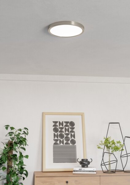 Eglo 901382 - Plafonieră LED RGBW pentru baie, dimabilă FUEVA-Z, LED 14,3W/230V, 27,8 cm, IP44, crom
