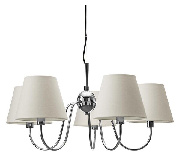 ByRydens 4202720-6510 - Lustră pe cablu LYNF 5xE14/8W/230V crom/alb