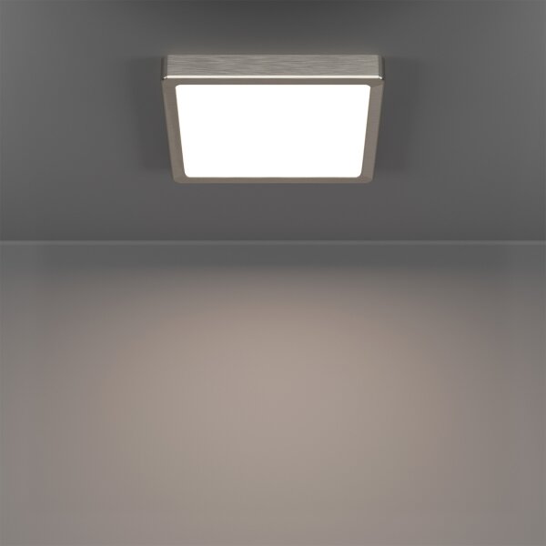 Eglo FUEVA-Z 901383-LED Plafonieră LED RGBW reglabilă cu sticlă fumurie, LED/10,5W/230V 22x22cm IP44 crom
