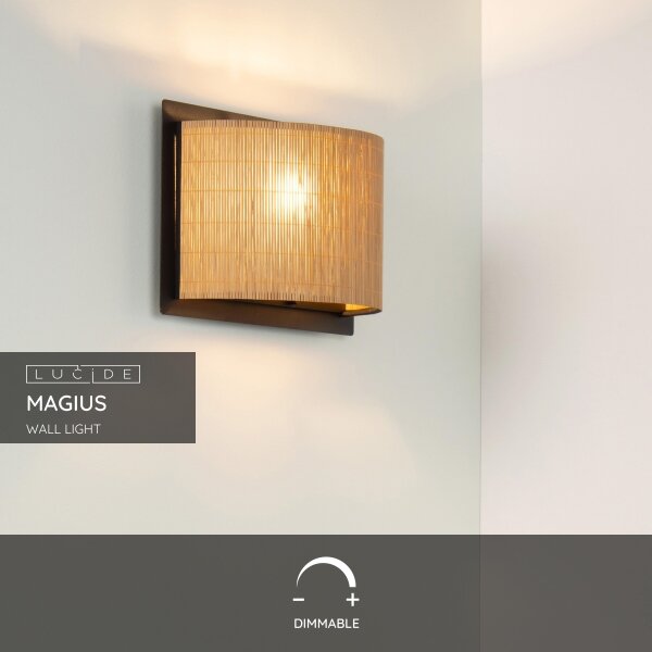 Aplică Lucide 03229/01/30 MAGIUS 1xE27/40W/230V bambus