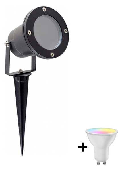 Lampă LED RGBW dimmabilă de exterior BLAKE 1xGU10/4,8W/230V IP65 + telecomandă