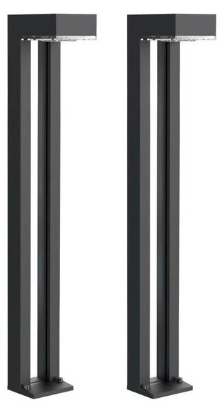 Viking - Set de 2 lămpi solare LED, 1W, 3,7V, IP44, 3000K, 2000 mAh